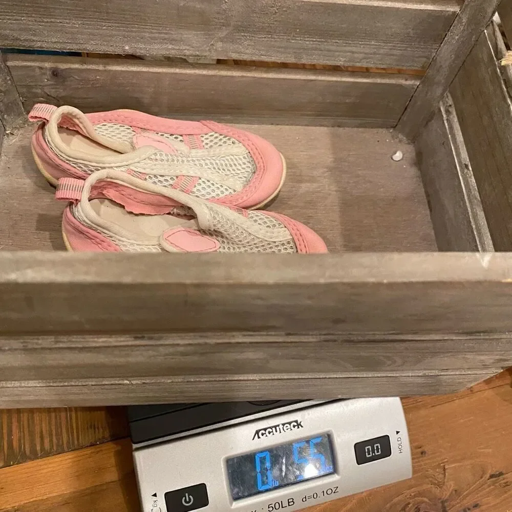 Toddler Girls Water Shoes Pink White Size 8